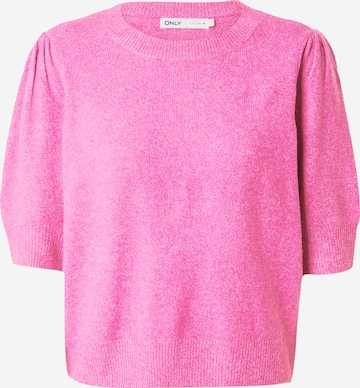 Pull-over 'ONLRICA' ONLY en rose : devant