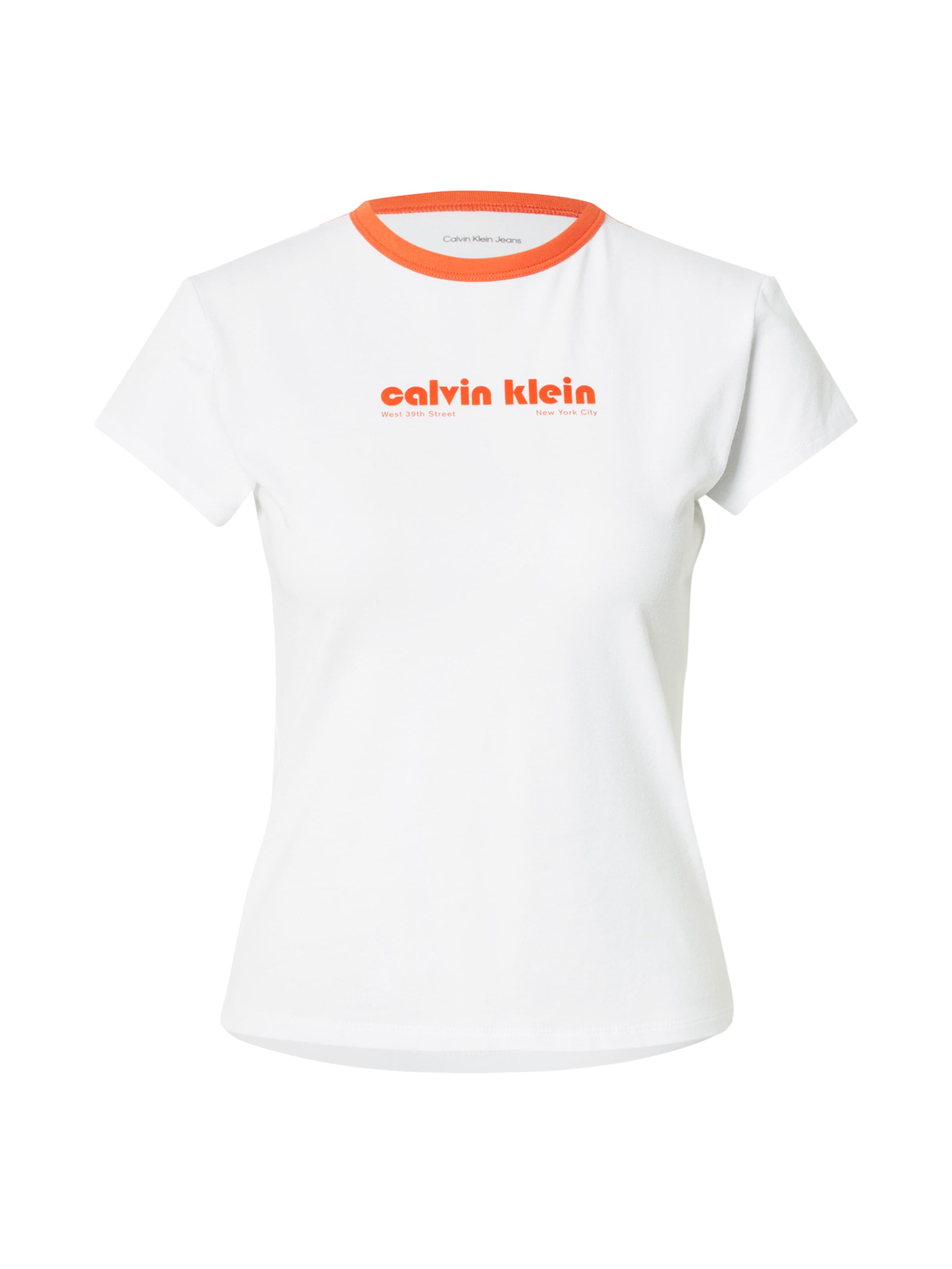 Calvin Klein Jeans Tričko – bílá: přední strana