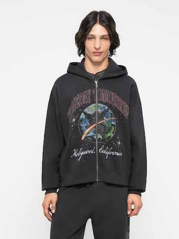 HOLLISTER Sweatjakke i sort: forside
