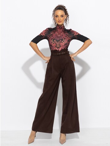 JIORO Bluse 'SIGNATURE  PAISLEY' in Schwarz