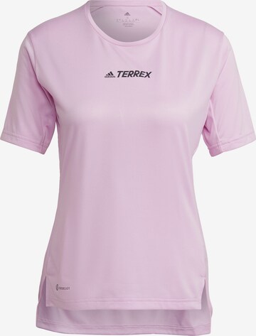 T-shirt fonctionnel ADIDAS TERREX en violet : devant