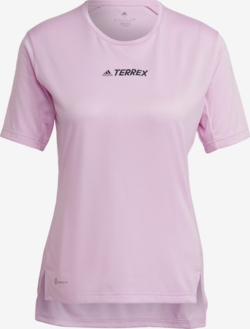 adidas Terrex Functioneel shirt in Lila: voorkant