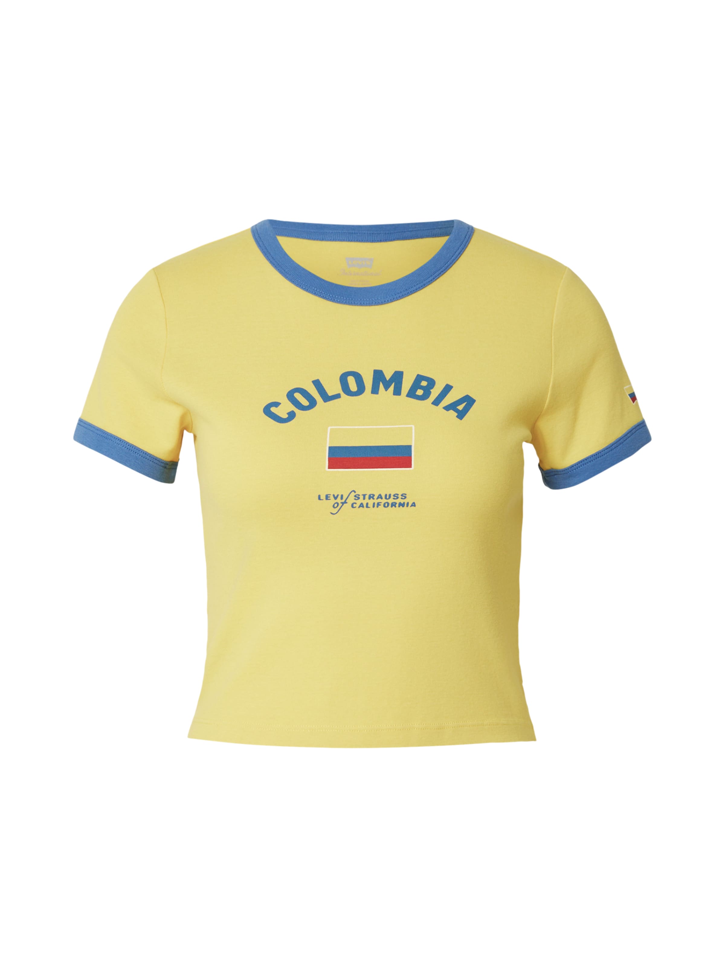 LEVI'S ® Tričko 'MINI RINGER X USA RETRO' - Žltá: predná strana