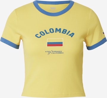 LEVI'S ® Tričko 'MINI RINGER X USA RETRO' - Žltá: predná strana