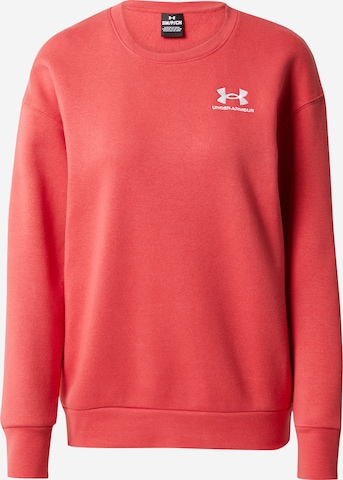 UNDER ARMOUR Sportief sweatshirt 'Essential' in Rood: voorkant