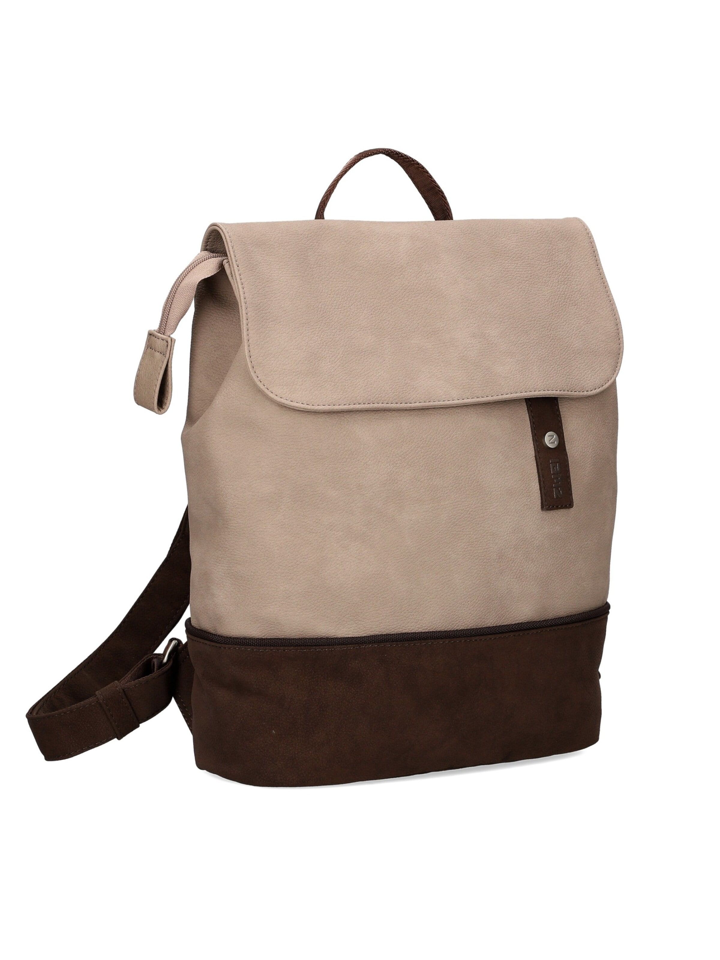 ZWEI Backpack 'JANA JR13' in Brown: front