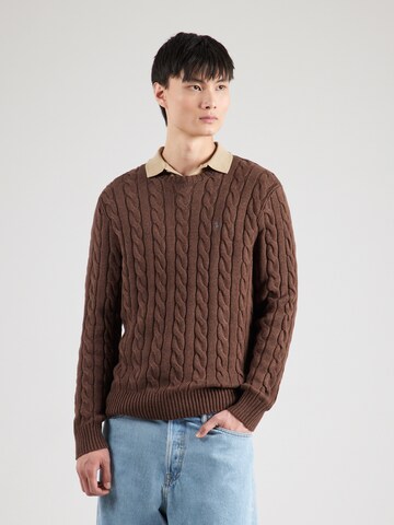 Coupe regular Pull-over 'DRIVER' Polo Ralph Lauren en marron : devant