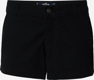 HOLLISTER Regular Chino Pants in Black: front