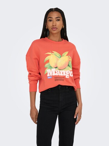ONLY Sweatshirt 'ONLPhilea' in Orange