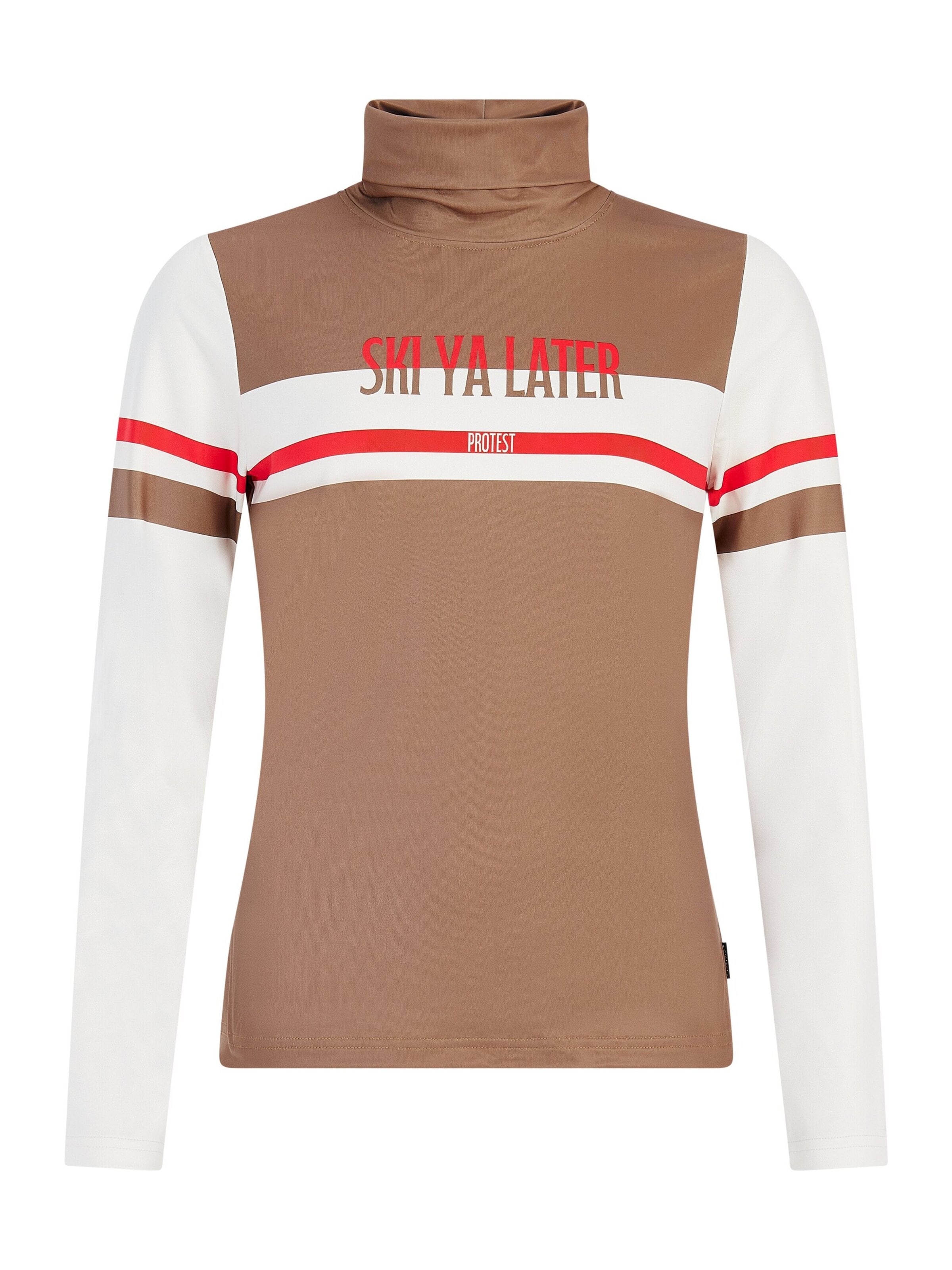 PROTEST Sportief sweatshirt 'PRTCreate' in Bruin: voorkant