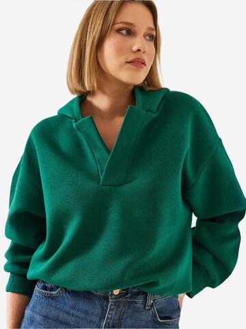 Bianco Lucci Sweatshirt in Groen