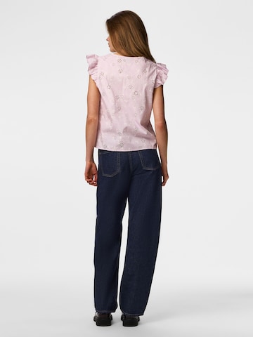 PIECES Bluse 'PCBanna' i pink