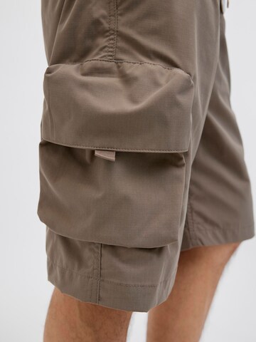 JACK & JONES Loosefit Cargobukser i brun