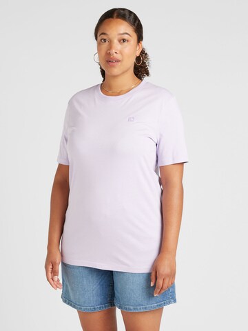 Calvin Klein Jeans Curve Regularen Majica | vijolična barva: sprednja stran