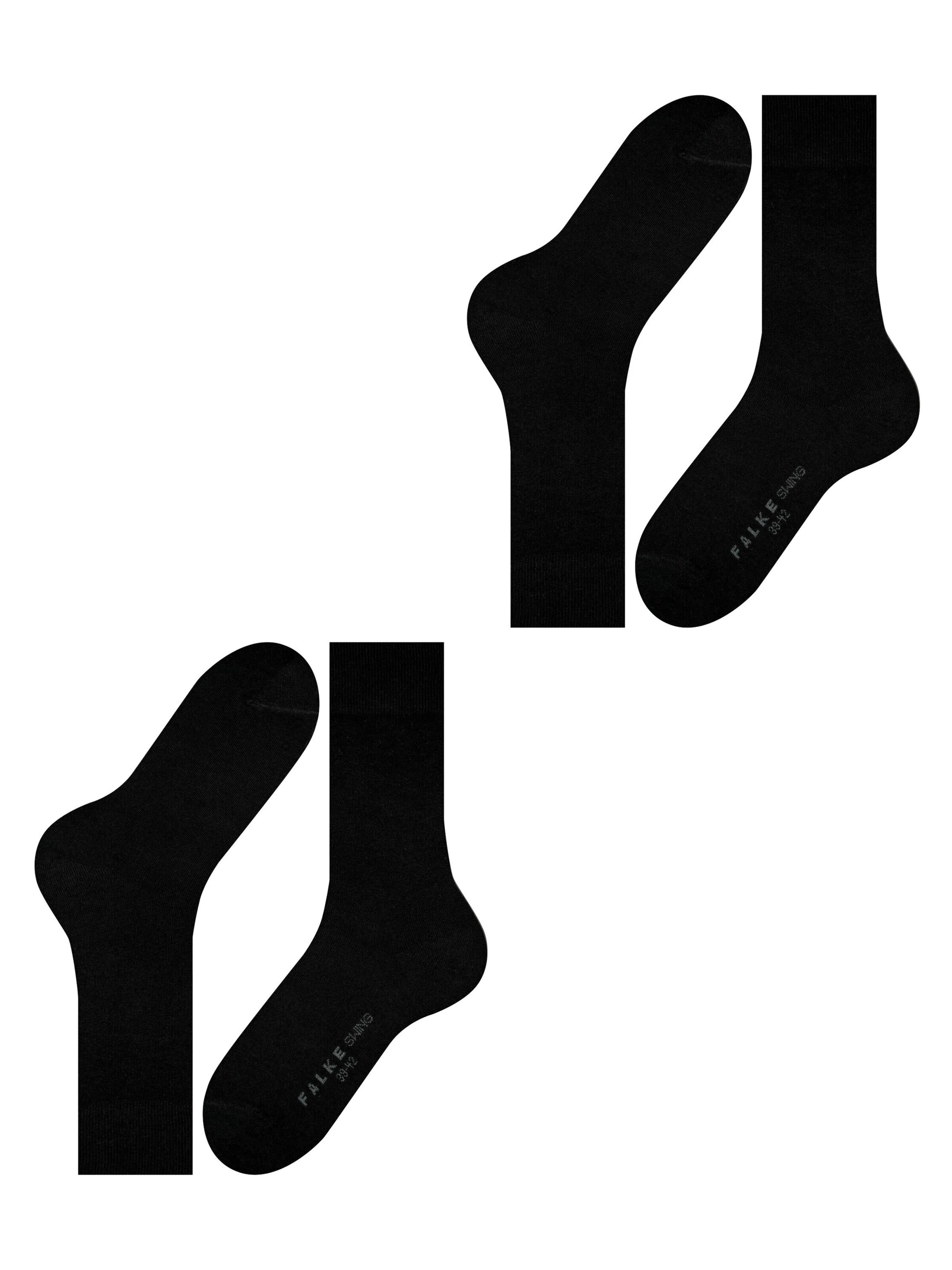 FALKE Socks 'Swing 2-Pack' in Black