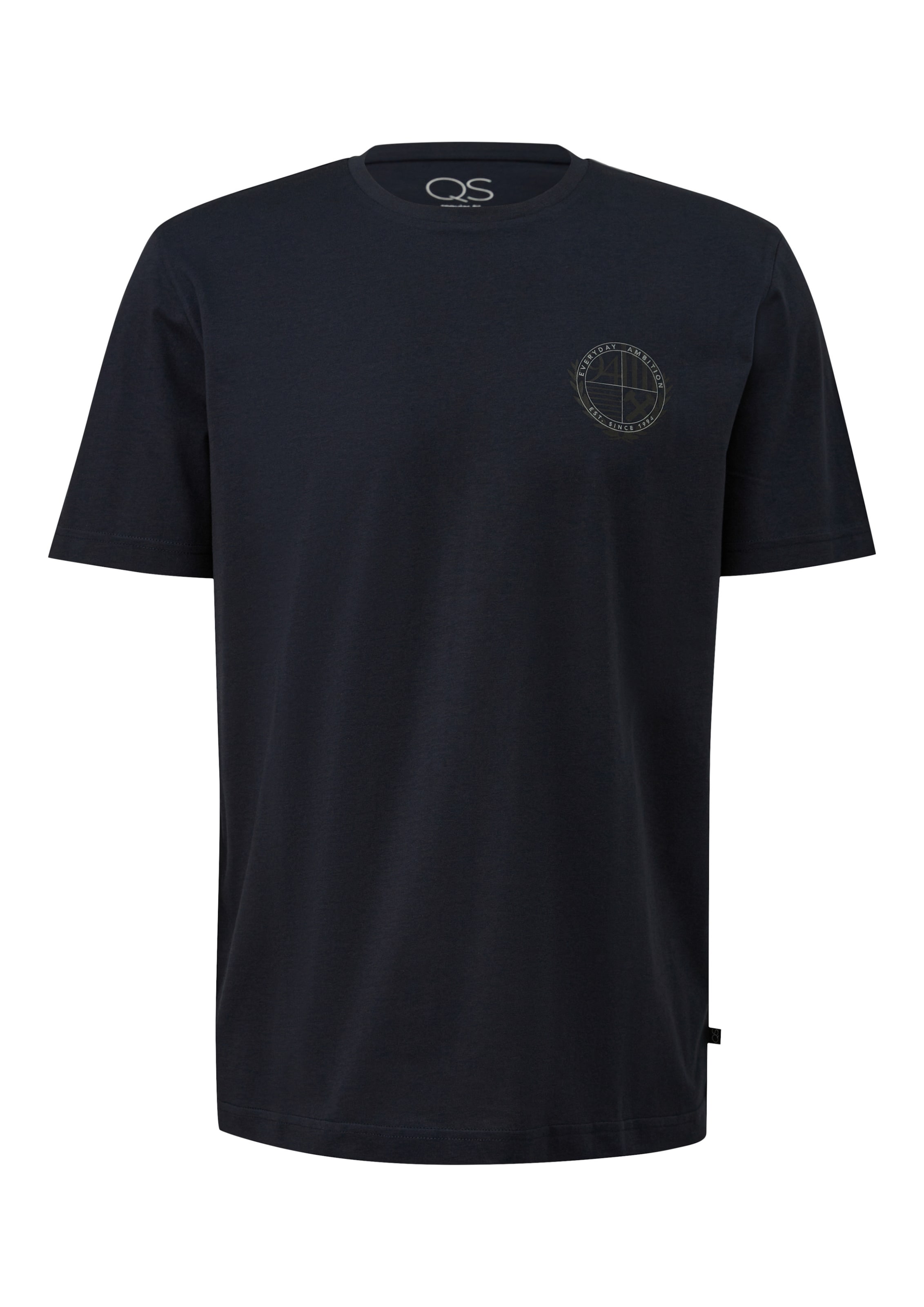 T-Shirt QS en bleu : devant