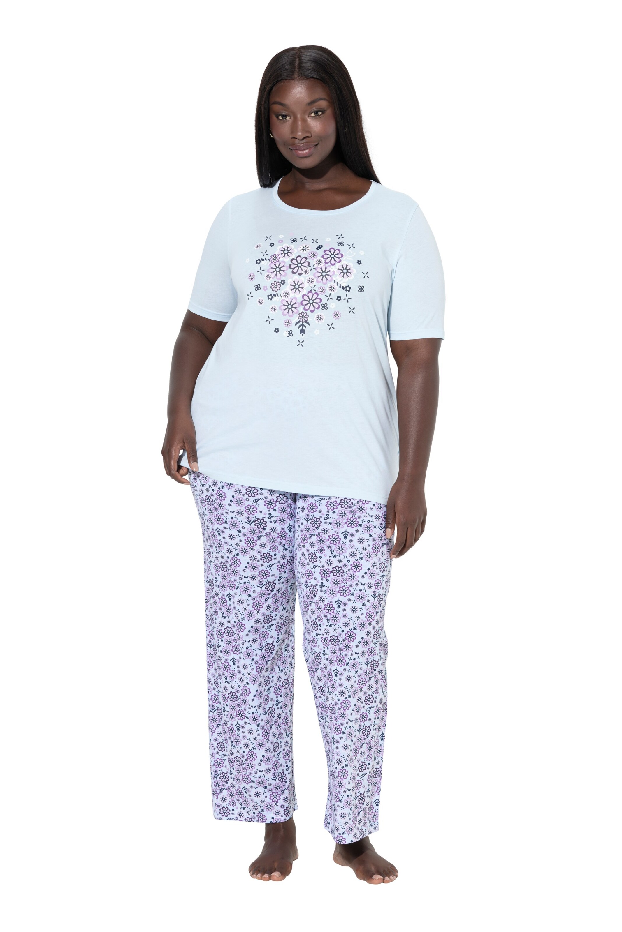 Ulla Popken Pajama in Blue: front