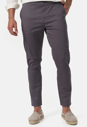 Regular Pantalon 'Tory' INDICODE JEANS en gris : devant