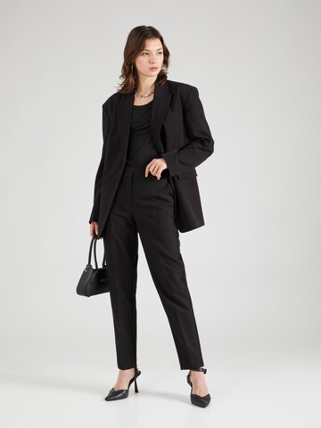 SELECTED FEMME Regular Pleated Pants 'LINA' in Black