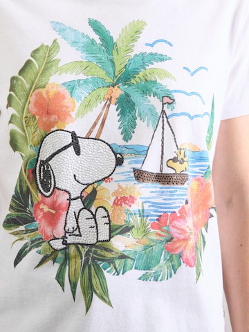 PRINCESS GOES HOLLYWOOD Μπλουζάκι 'Snoopy Waves' σε λευκό