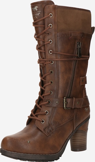 Cizme cu șireturi MUSTANG pe maro, Vizualizare produs