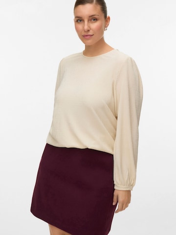 Vero Moda Curve Bluse in Beige: Vorderseite