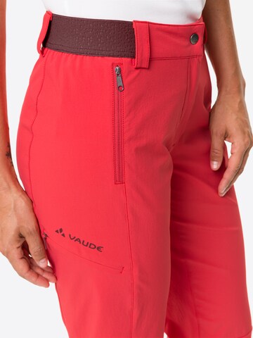 VAUDE Regular Outdoor Pants 'Farley III' in Red