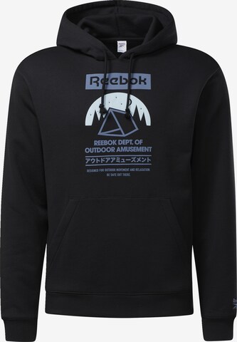 ReebokSweater majica - crna boja: prednji dio