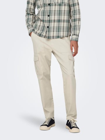 Only & Sons Regular Cargo Pants 'LUC' in Grey: front
