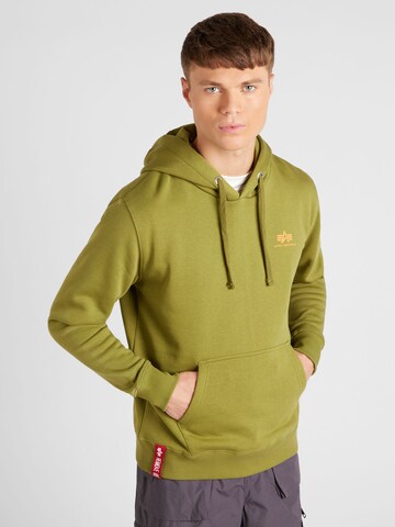 ALPHA INDUSTRIESRegular Fit Sweater majica - zelena boja: prednji dio