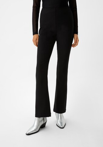 comma casual identity Flared Trousers in Black: front