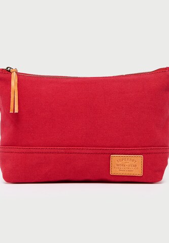 Superdry Toiletry Bag in Red: front
