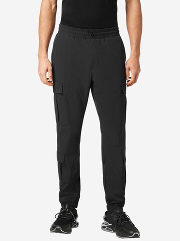 Plein Sport Regular Cargo trousers in Black: front