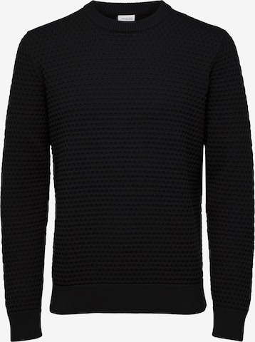 SELECTED HOMME Sweater 'REMY' in Black: front