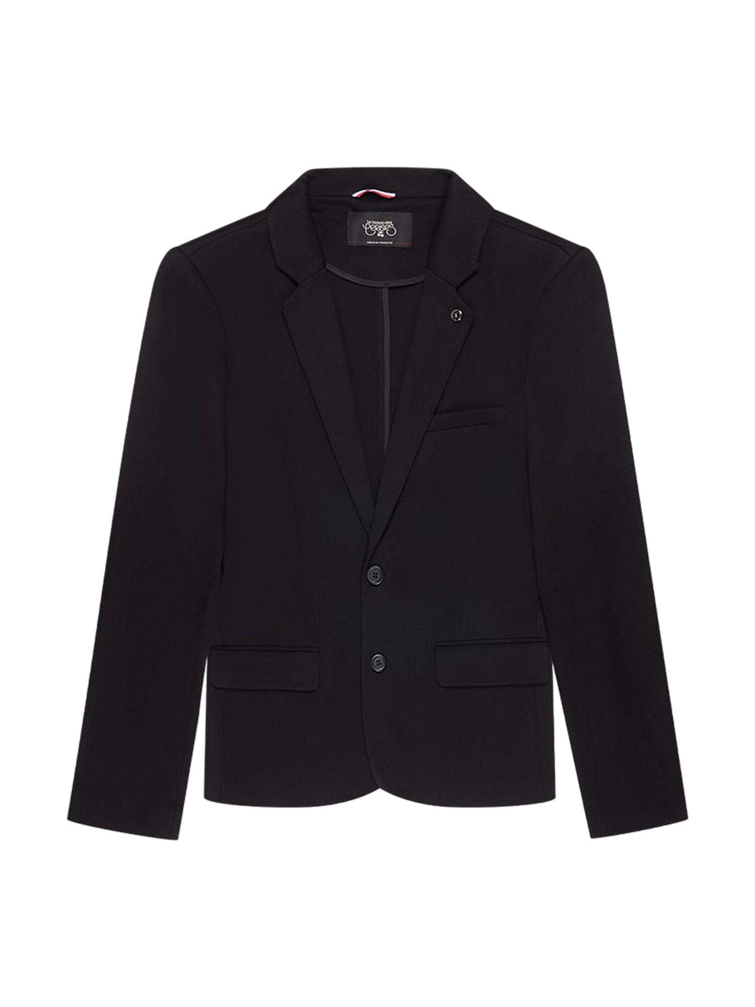 Coupe regular Veste de costume 'SAREL' Le Temps Des Cerises en noir : devant