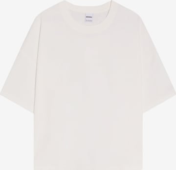 BershkaMajica - bijela boja: prednji dio