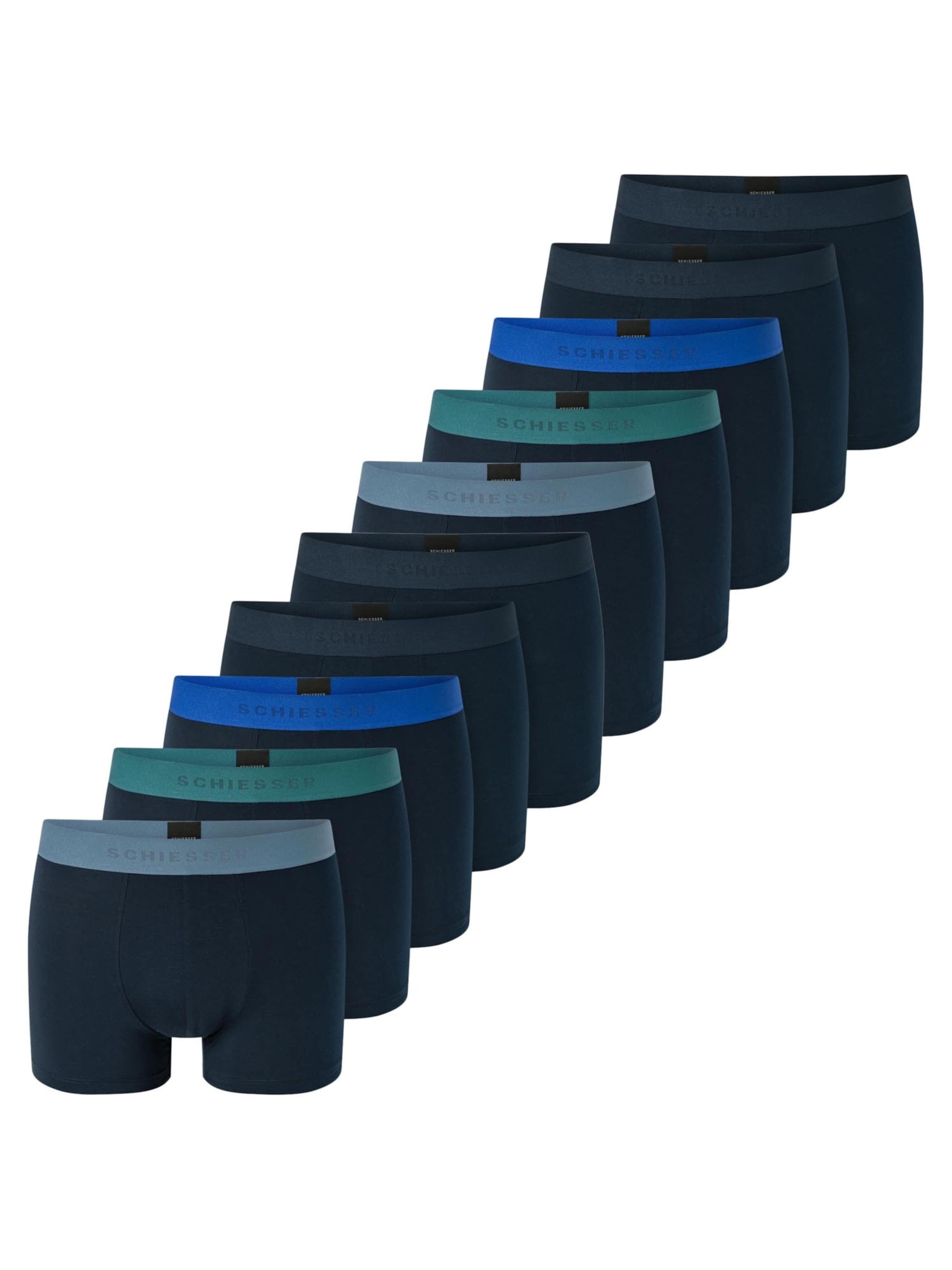 SCHIESSER Boxershorts '95/5 Organic Cotton' in Blauw: voorkant