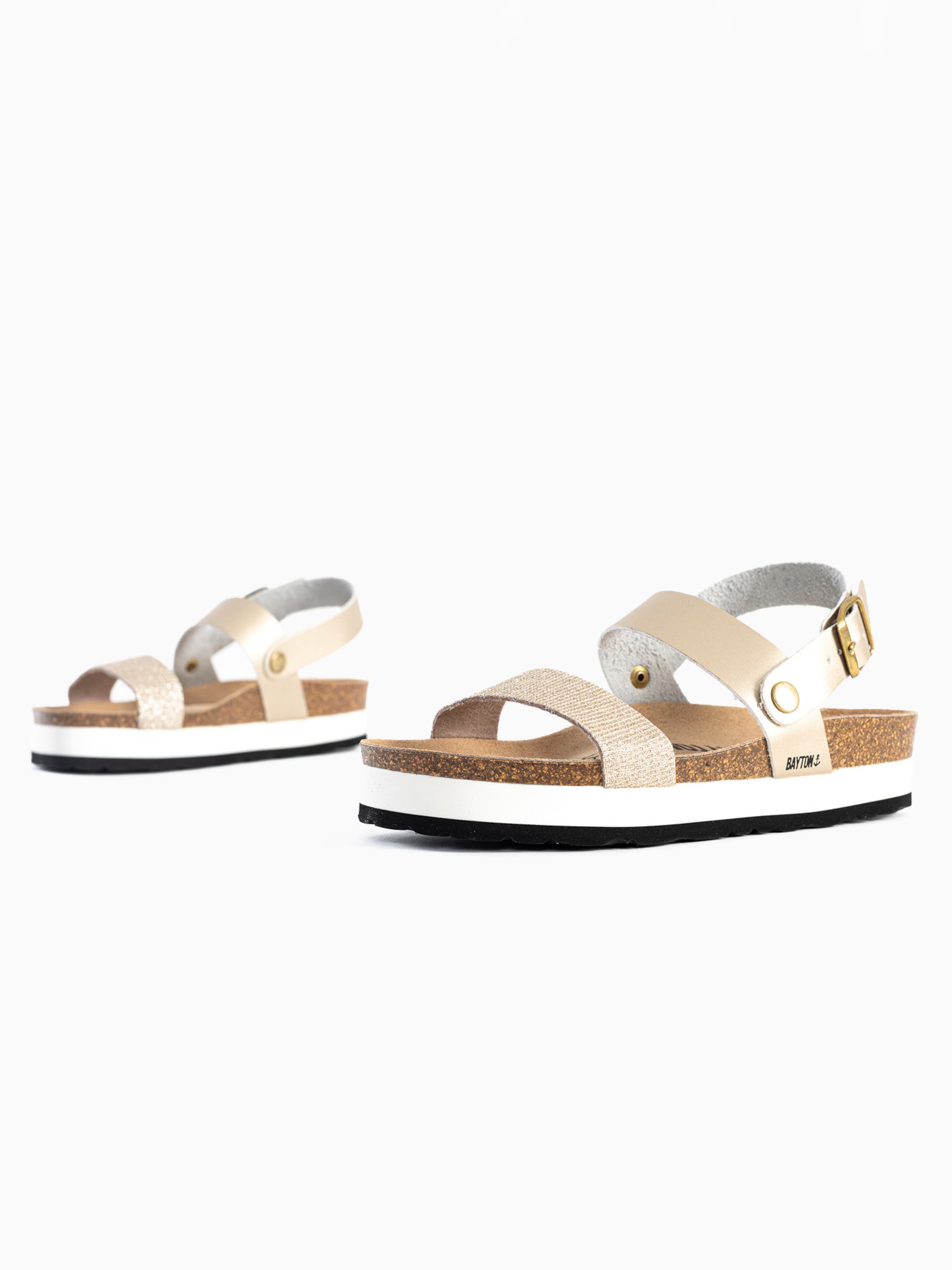 Bayton Sandali s paščki 'Almeria' | zlata barva