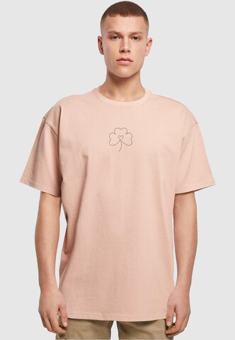Merchcode Shirt 'Spring - Leaf Clover Flower' in Orange: front
