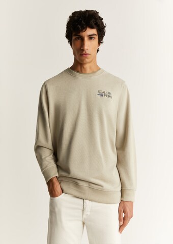 Scalpers Sweatshirt 'Plant' in Grey