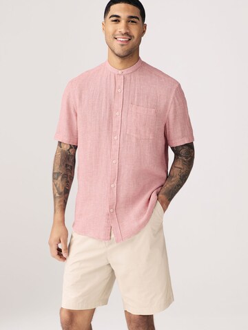 Next Regular fit Button Up Shirt in Pink: front