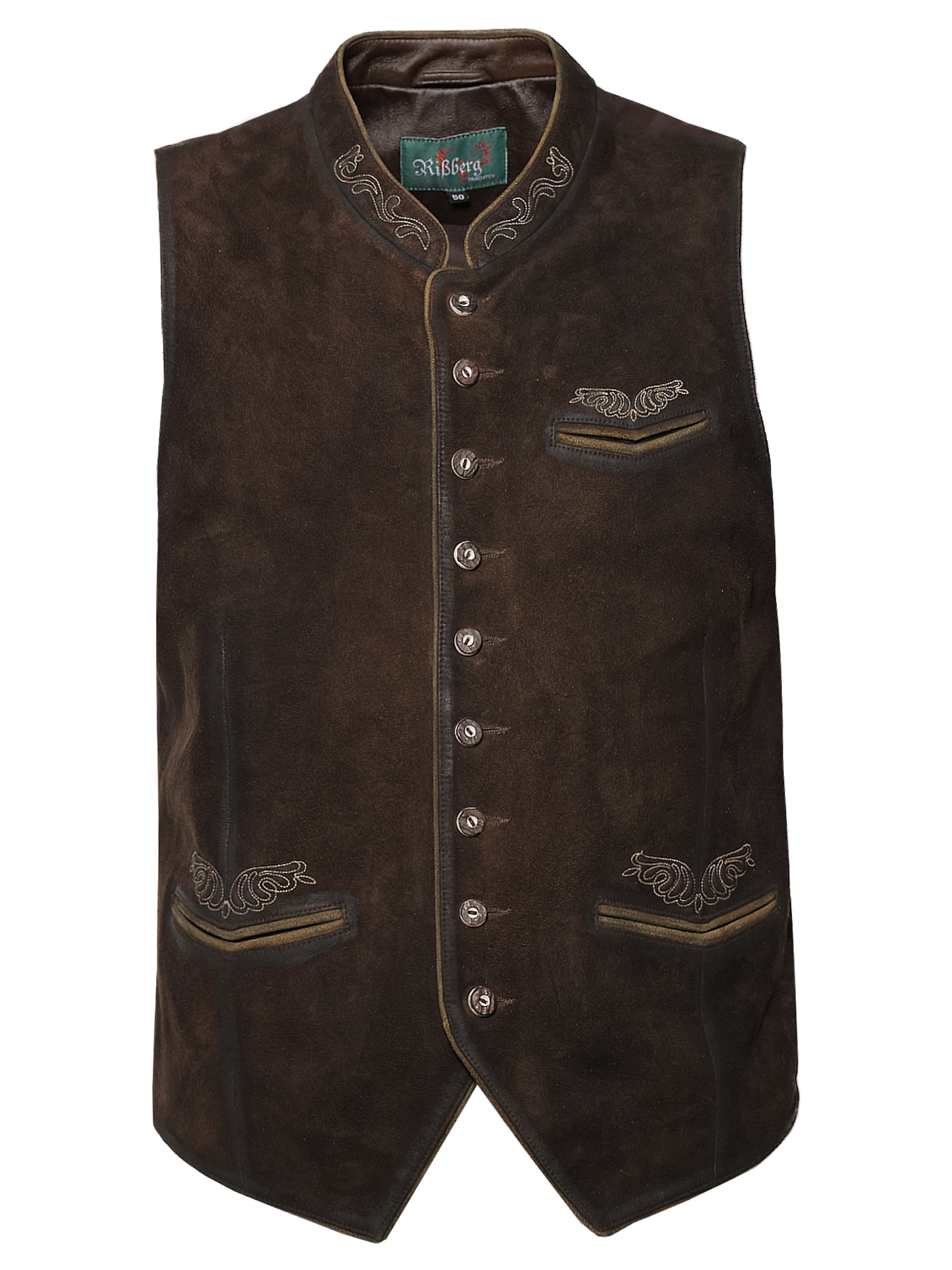 Rißberg Traditional vest in 46 in Dark brown, Item view