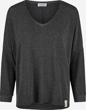 Cotton Candy Langarmshirt, Schnitt Regular in Schwarz: Vorderseite