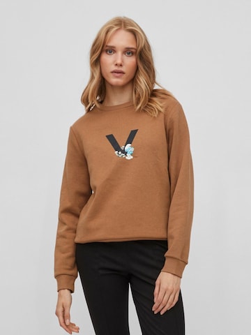 VILA Sweatshirt 'Smurfy' in Braun: predná strana