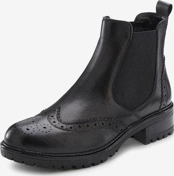 LASCANA - Botas Chelsea en negro: frente