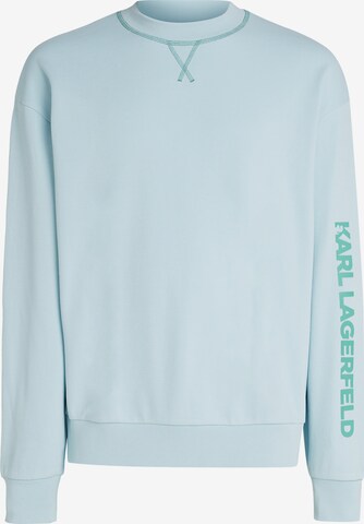 Sweat-shirt Karl Lagerfeld en bleu : devant