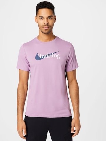 NIKE Klasický střih Funkční tričko – fialová: přední strana