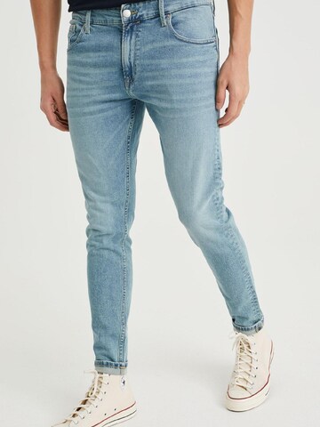 WE Fashion Skinny Jeans in Blauw