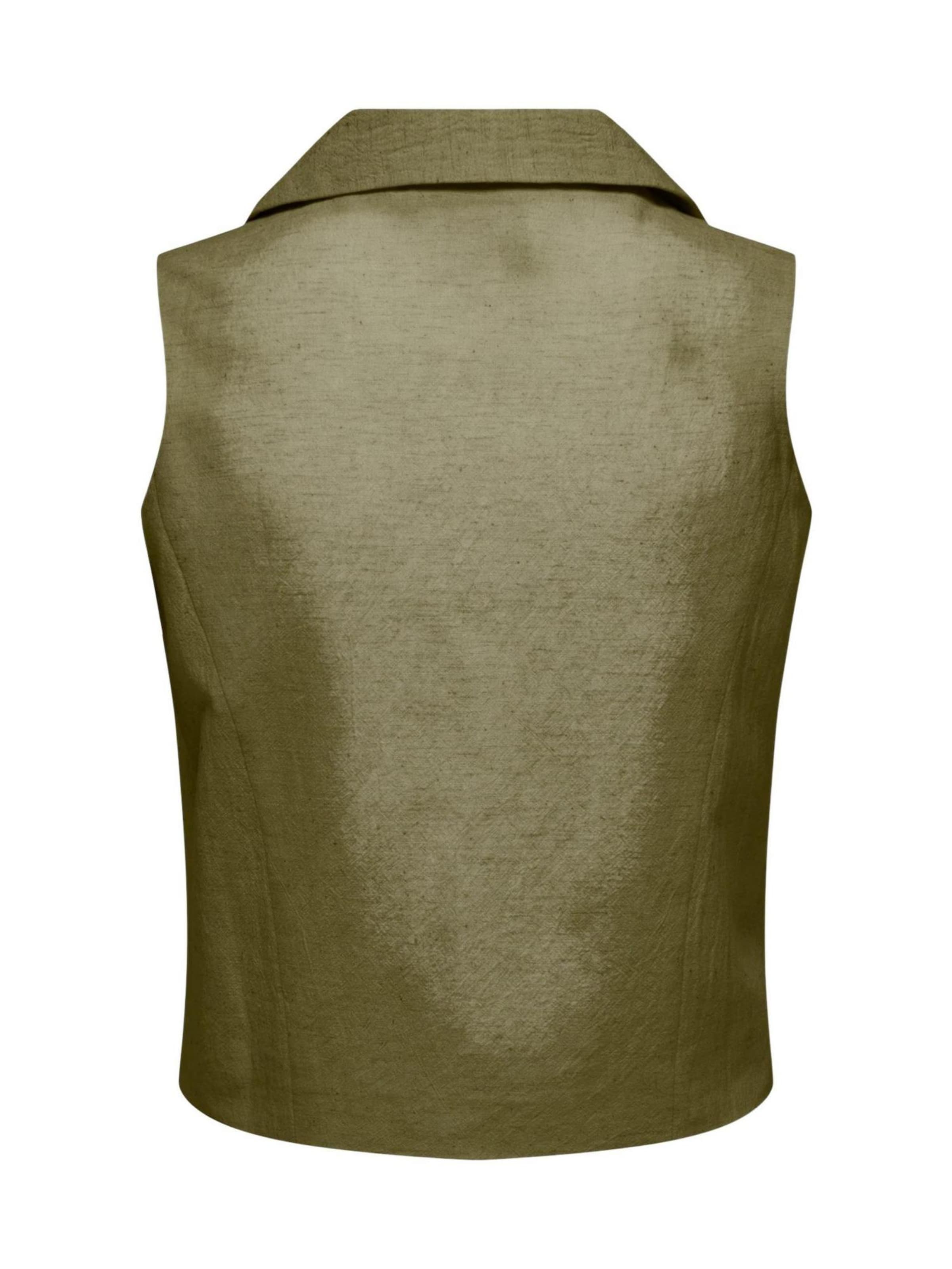 Gilet 'Jdymilan Linen S/L Waistcoat Tlr 15366390' di Jaqueline de Yong in verde