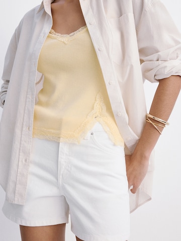 MANGO - regular Vaquero 'ZOEY' en blanco